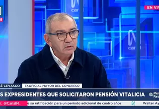 José Cevasco: A Merino y Sagasti no le correspondía pensión vitalicia por no haber sido elegidos