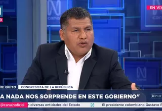 Jaime Quito: Ya nada nos sorprende en este Gobierno