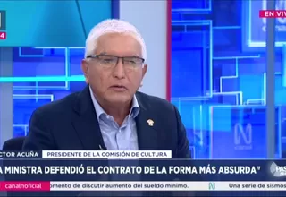 Héctor Acuña: La ministra de Cultura defendió el contrato con Joinnus de la forma más absurda