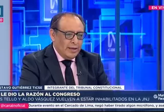 Gustavo Gutiérrez Ticse: Tiene que recomponerse la Junta Nacional de Justicia